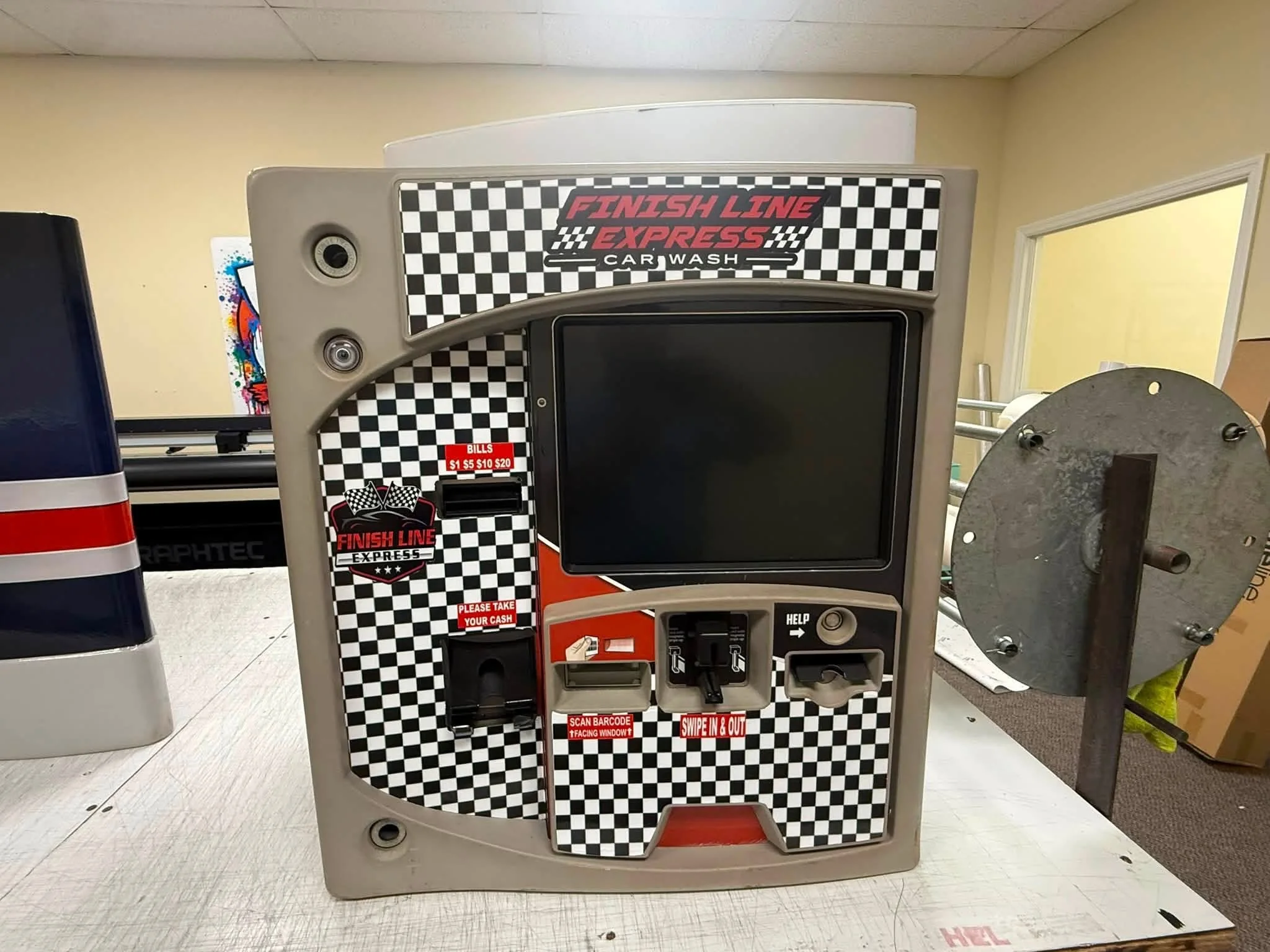Commercial kiosk graphics